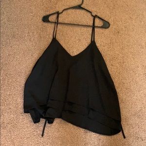 Black tank ties in the back